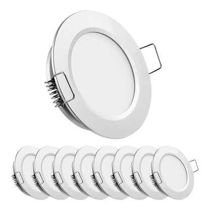 CBA10 8 Pack 2.5W Round Recessed Cast Aluminum Cabinet Light Energy Saving Dimmable LED Downlighting - Tampa soil911.com