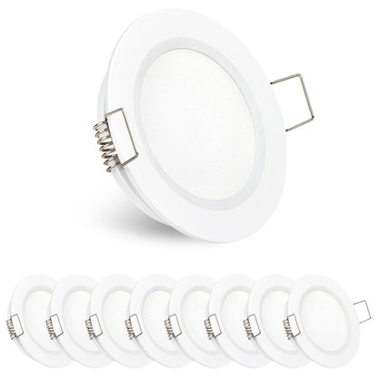 CBA10 8 Pack 2.5W Round Recessed Cast Aluminum Cabinet Light Energy Saving Dimmable LED Downlighting - Tampa soil911.com
