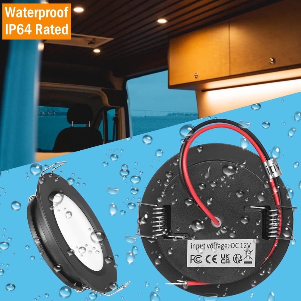 CBA10 8 Pack 2.5W Round Recessed Cast Aluminum Cabinet Light Energy Saving Dimmable LED Downlighting - Tampa soil911.com