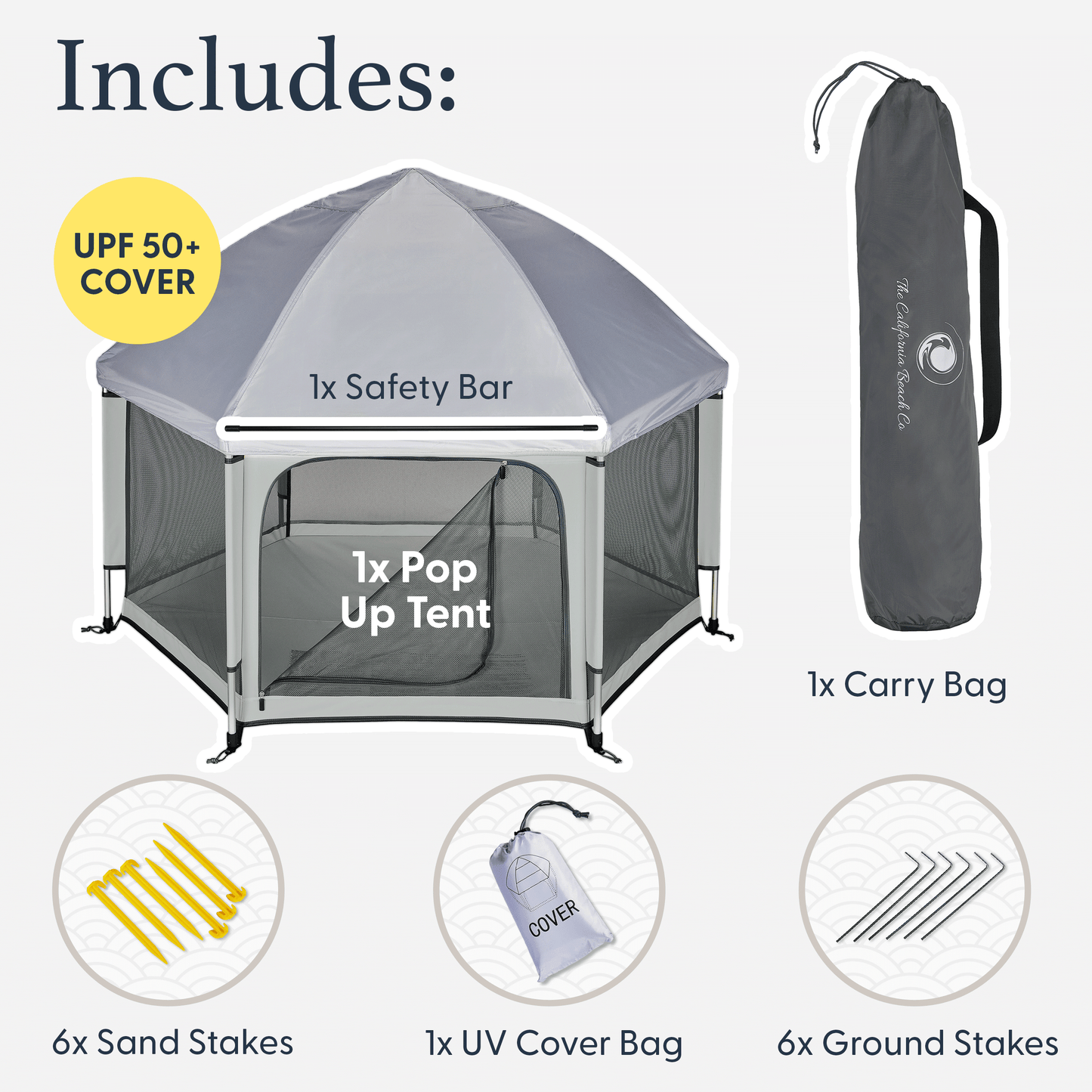 Pop 'N Go Playpen with canopy; includes 1x Carry Bag and 1x Safety Bar California Beach Co on Tampa Home & Garden Store