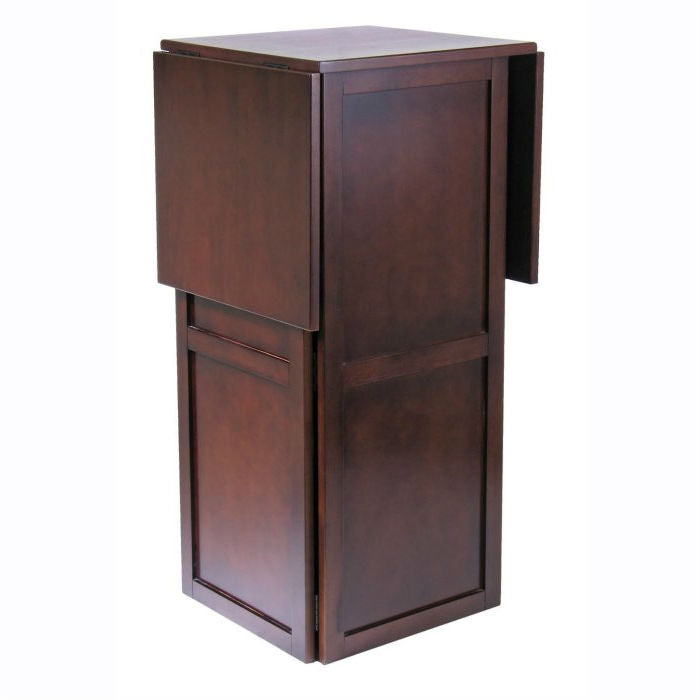 Mini Bar Mostrador de Vino de Nogal de 9 Botellas Expandible