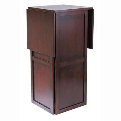 Mini Bar Mostrador de Vino de Nogal de 9 Botellas Expandible
