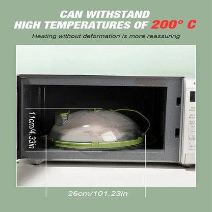 Microwave anti-splash cover with green heat-resistant dome for heating VIP Digital Presence on Tampa Home & Garden Store