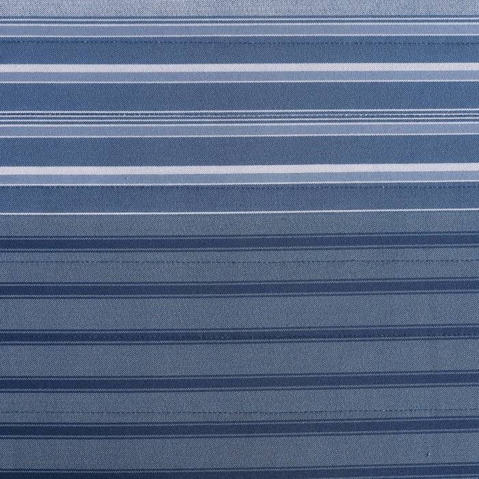 Juego de ropa de cama de 4 piezas de algodón a rayas blancas, azul marino y costeras para sofá cama