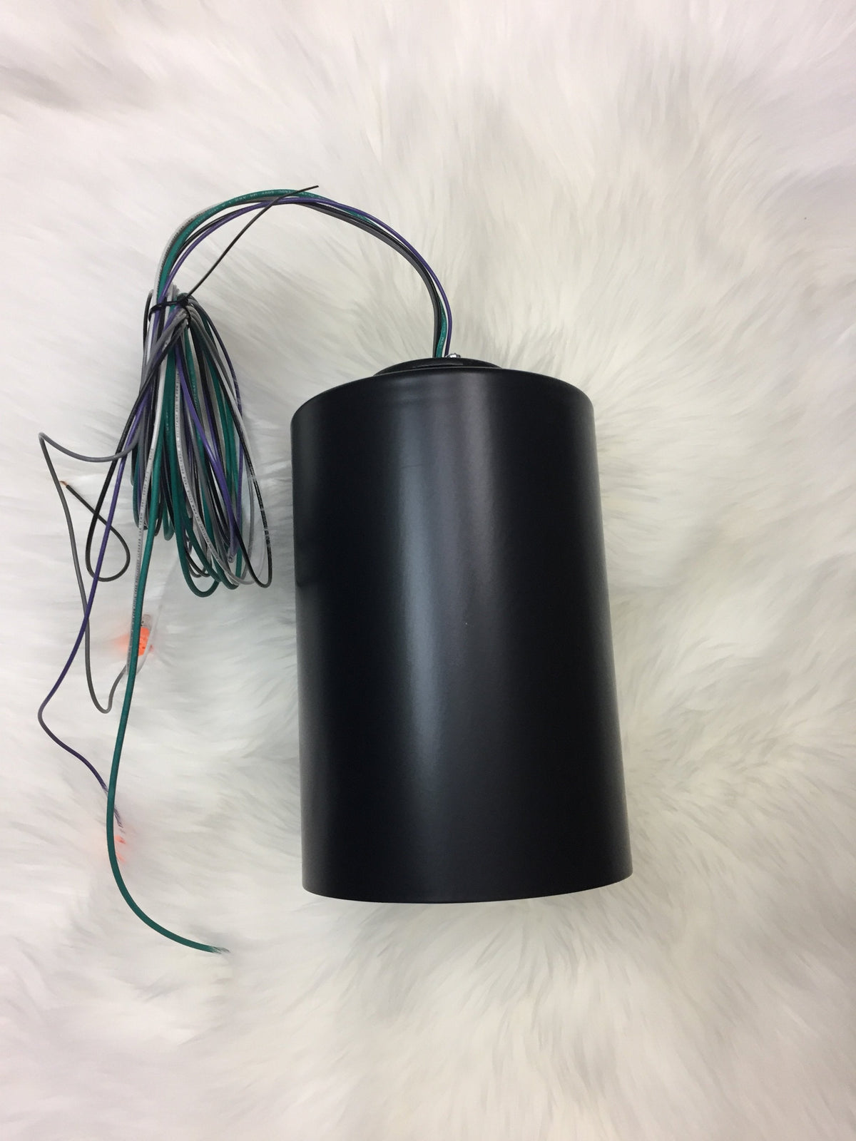 Lithonia Lighting LDN4CYL ceiling light fixture, black cylindrical pendant with bundled wires on Tampa Home & Garden Store