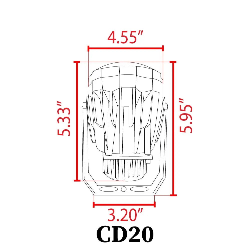 CD20 20W Low Voltage Ground LED Spotlight Waterproof Outdoor Fixture