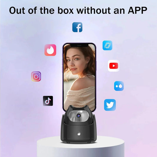 VIP Digital Presence 360 Degree Face Tracking Gimbal for Mobile Vlog black stabilizer on Tampa Home & Garden Store