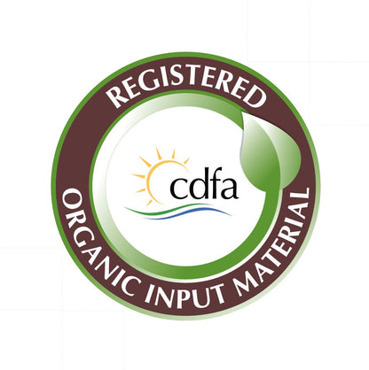 KiS Organics Nutrient Pack soil amendments badge featuring cdfa organic input material seal on Tampa Home & Garden Store
