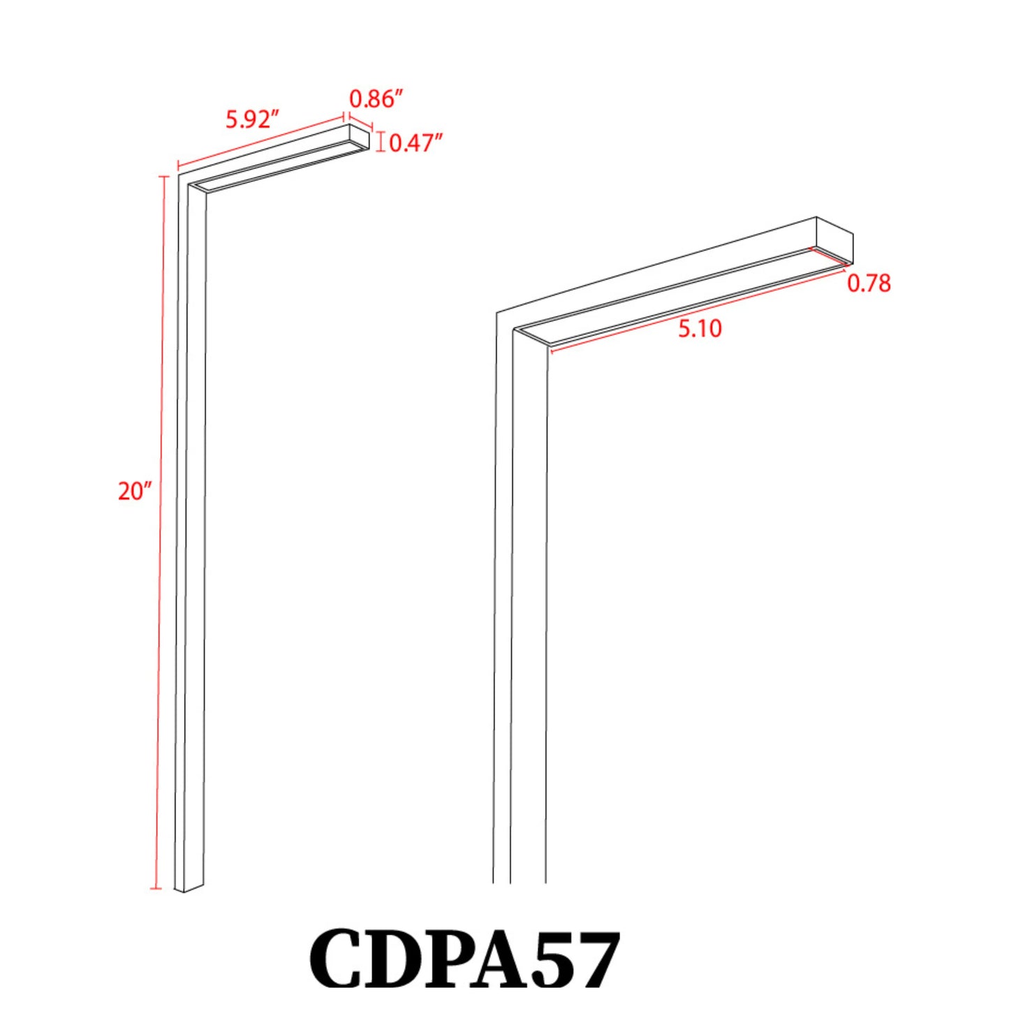 CDPA57 Low Voltage Aluminum LED Rectangular Bollard Path Light - Tampa Home & Garden Store
