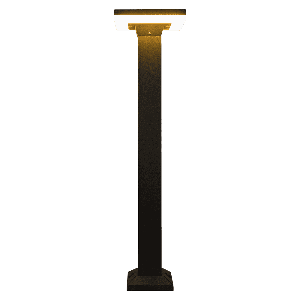 CDPA63 12W Bollard Pathway Lighting LED Square Top Modern Low Voltage - Tampa soil911.com