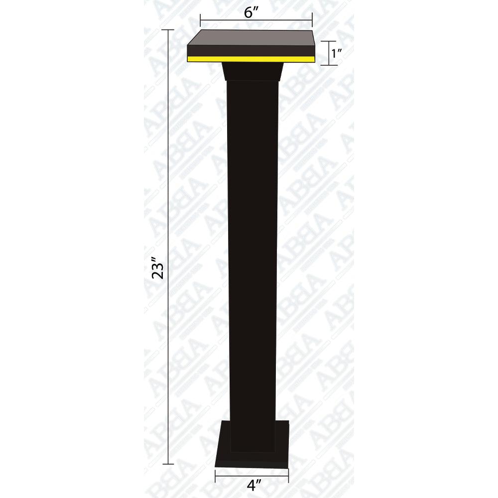 Iluminación de camino con bolardo CDPA63 de 12 W con LED y parte superior cuadrada, moderna, de bajo voltaje