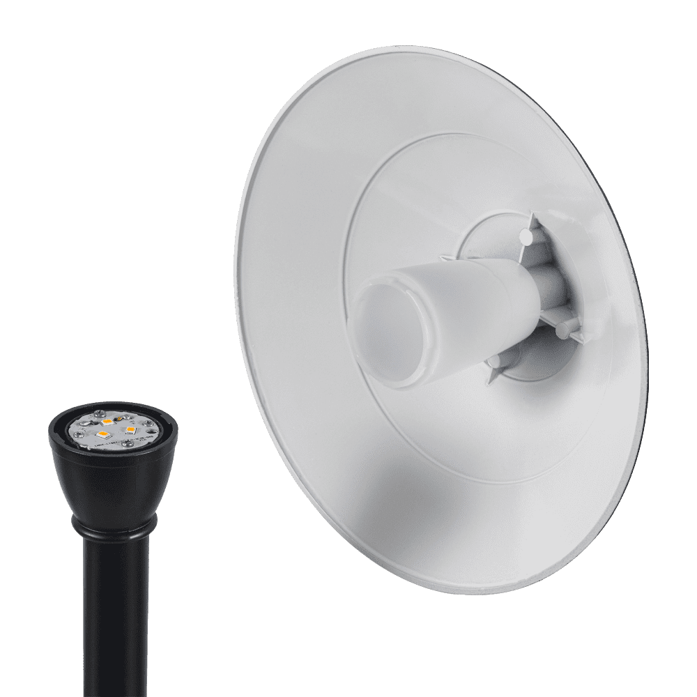 Foco LED de bajo voltaje con forma de sombrero giratorio con cuentas CDPA65 de 3 W y 12 V