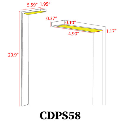CDPS58 3W Stainless Steel Directional Pathway Light LED Bollard Landscape Lighting