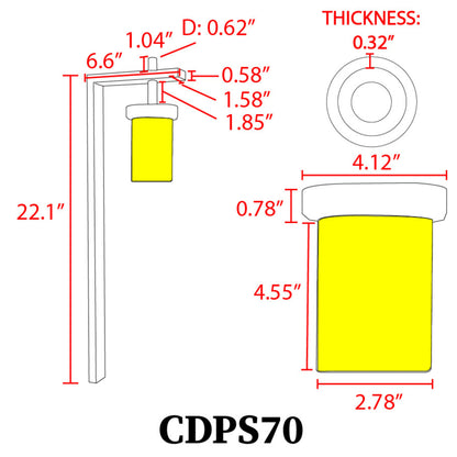 Éclairage extérieur de paysage de basse tension de lumière de chemin de marbre de CDPS70 3W LED