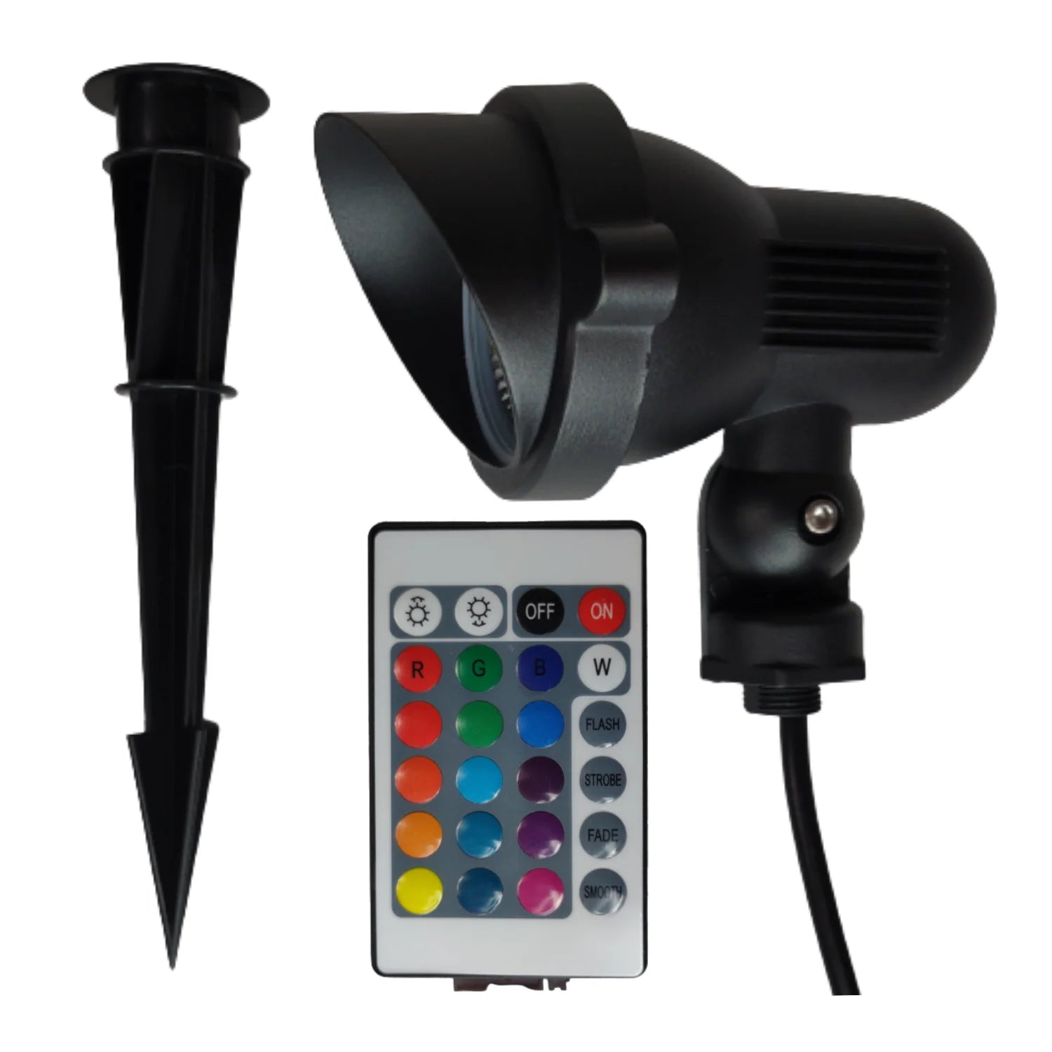 CDR85 9W RGB Directional Ground Outdoor Landscape Spotlight Waterproof Fixture - Tampa Home & Garden Store