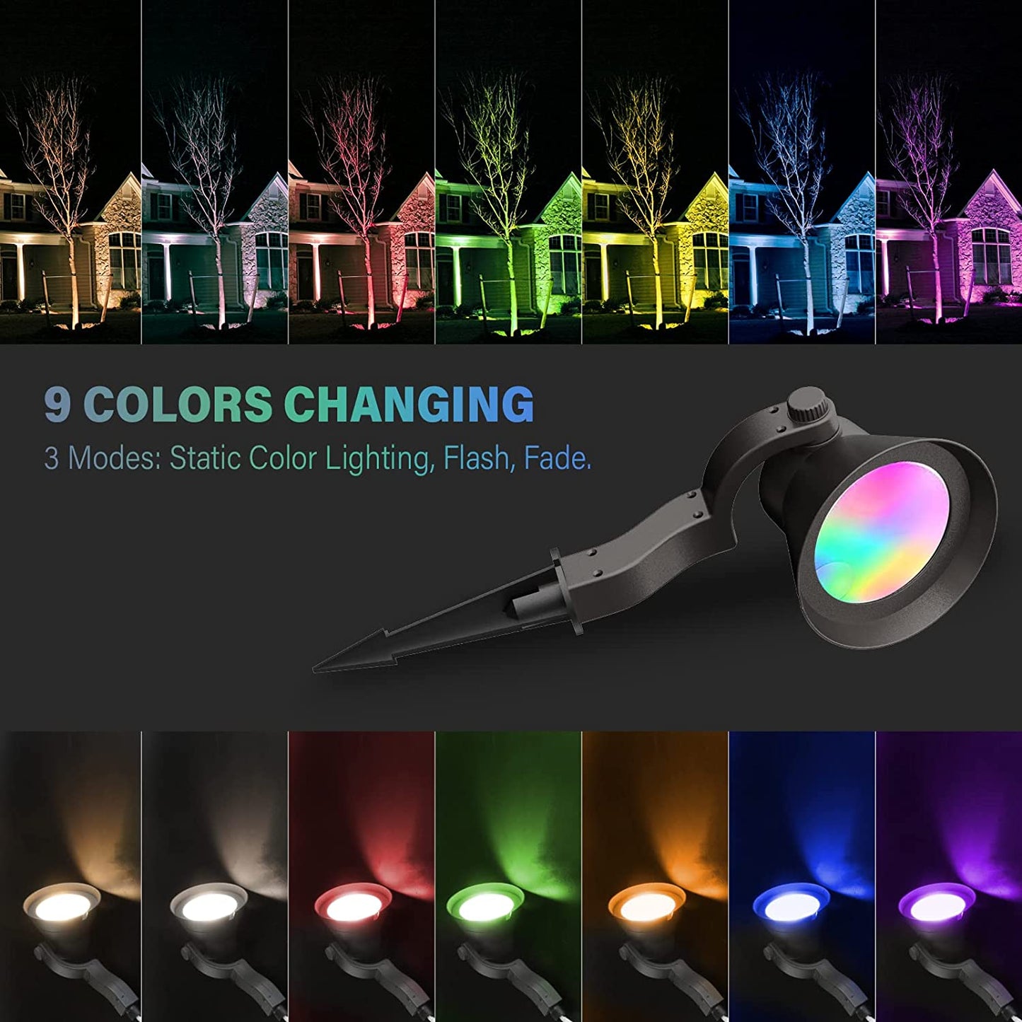 CDRA95 10W LED Smart Wi-Fi RGBW Wide Beam Directional Outdoor Landscape Spotlight - Tampa Home & Garden Store