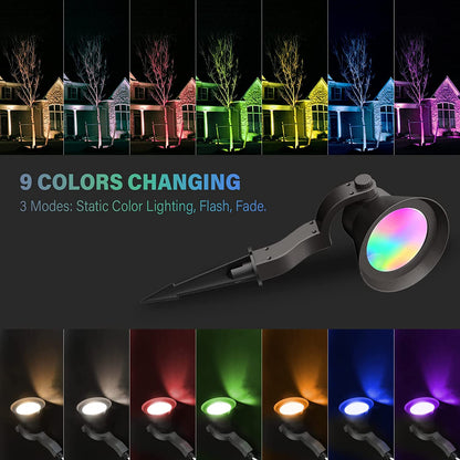 CDRA95 10W LED Smart Wi-Fi RGBW Wide Beam Directional Outdoor Landscape Spotlight - Tampa Home & Garden Store