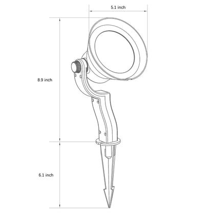 CDRA95 10W LED Smart Wi-Fi RGBW Wide Beam Directional Outdoor Landscape Spotlight - Tampa Home & Garden Store