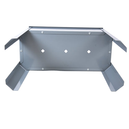 Elevated garden bed, metal elevated outdoor flowerpot box, suitable for backyard and terrace, large flowerpot Grey + Steel