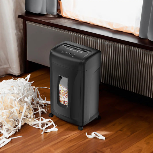 VIP Digital Presence Paper Shredder Cross-Cut High Security black with top slot and window on Tampa Home & Garden Store