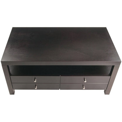 Mesa de centro con 2 cajones Espresso moderno