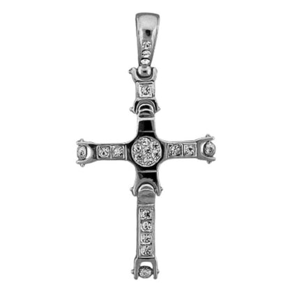 Pendants Charm cross pendant silver-tone with crystal pavé center by Lauren G Adams on Tampa Home & Garden Store