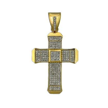 the 18k Gold Plated Cross Pendant Charm Set