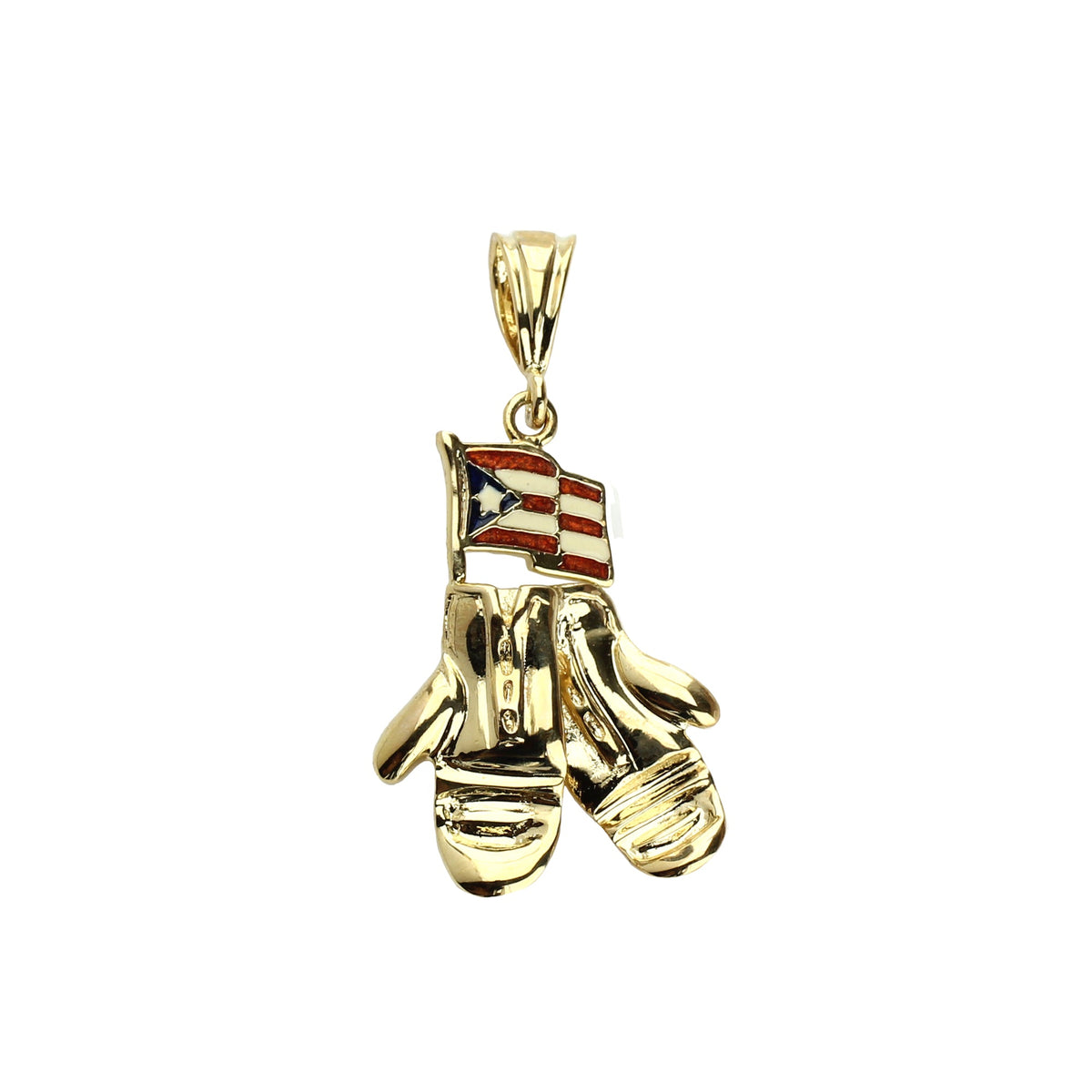 Gold tone Statue of Liberty pendant charm with enamel American flag design on Tampa Home & Garden Store