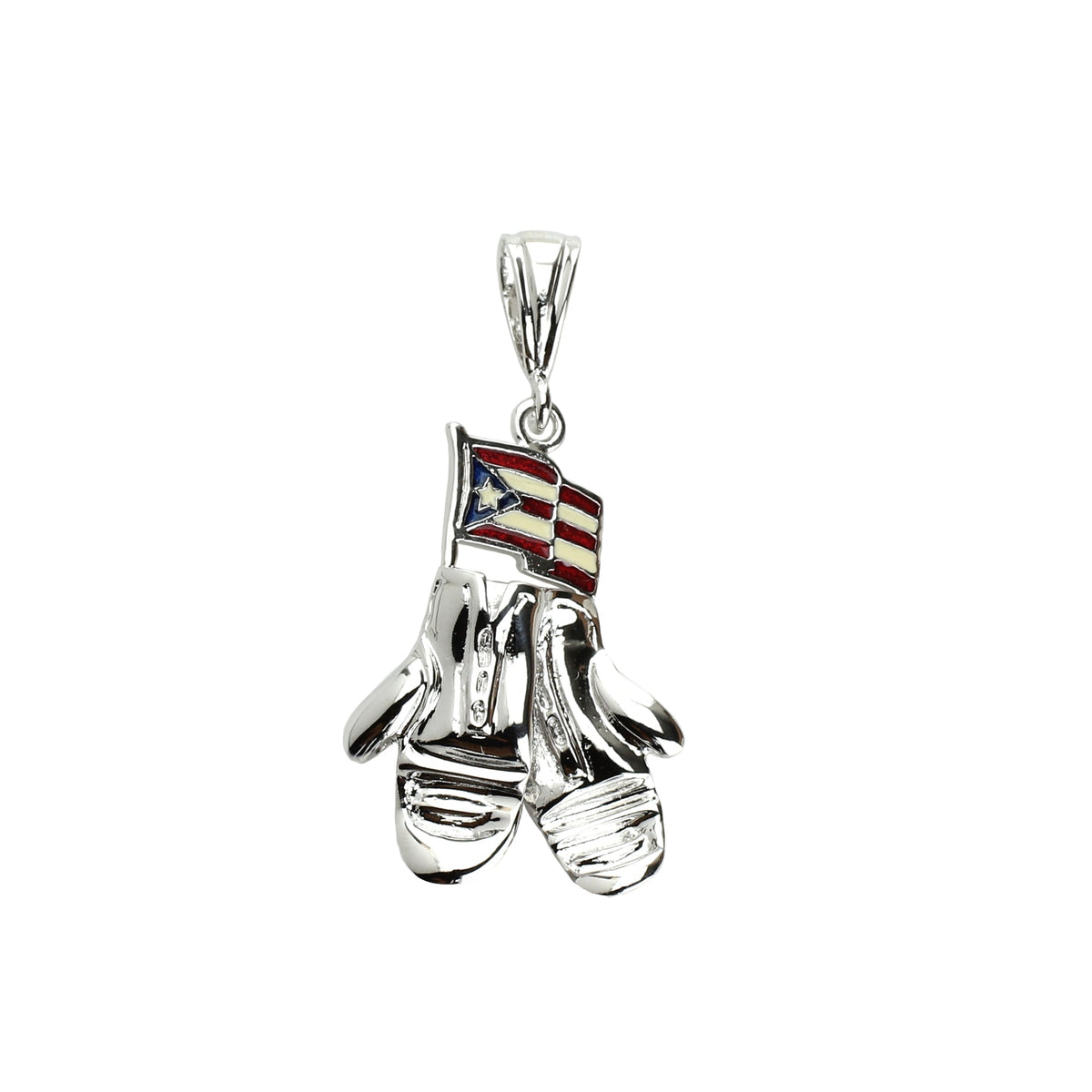 Puerto Rico Enamel Boxing Glove Charm Pendant