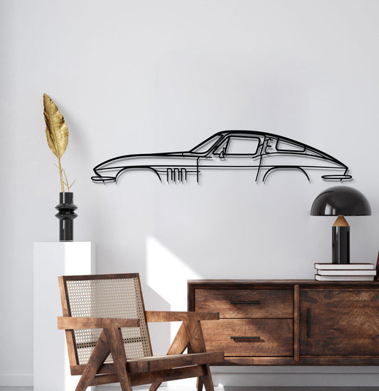 Arte de pared metálico Corvette C2 - MT0914