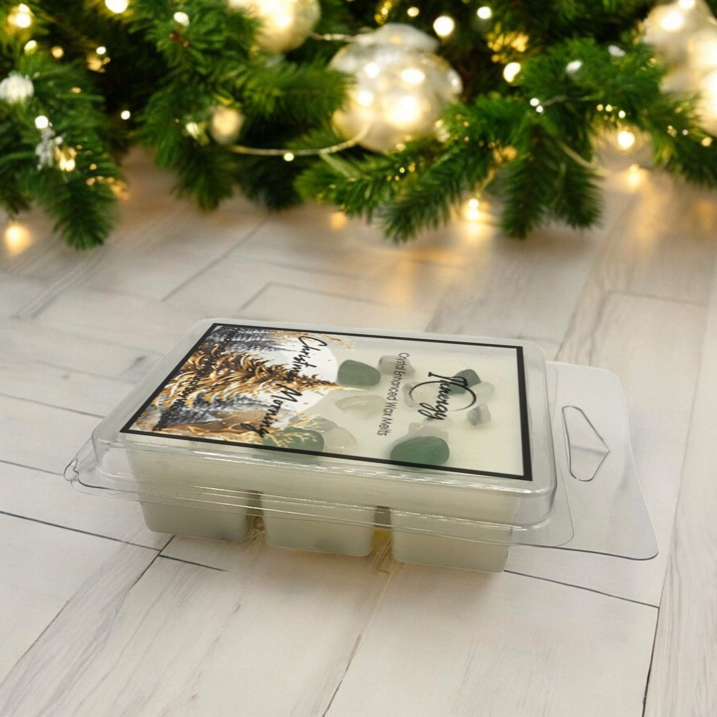 Édition limitée : Fondants de cire de coco-soja premium enrichis en cristaux « Christmas Morning »