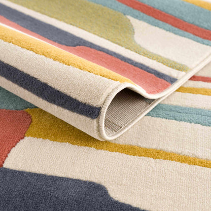 Southfields Colorful Modern Area Carpet multicolor striped rug Boutique Rugs on Tampa Home & Garden Store