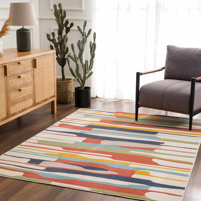 Southfields Colorful Modern Area Rug with multicolor stripes by Boutique Rugs on Tampa Home & Garden Store