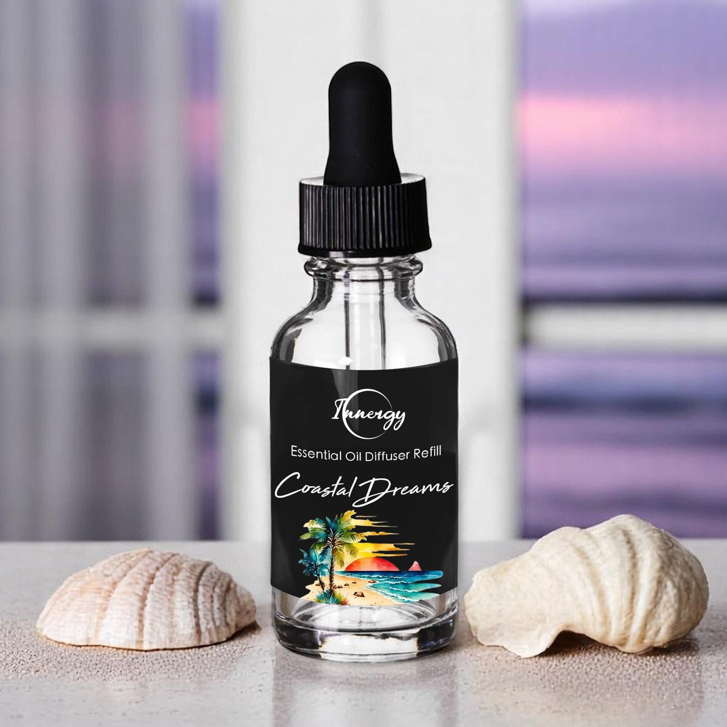 Diffuseur d'huiles essentielles Coastal Dreams enrichi en cristaux, désodorisant pour voiture, 8 ml
