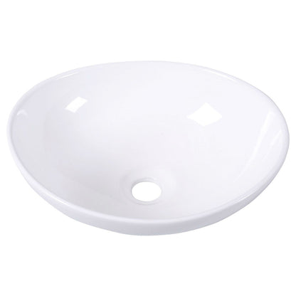 Lavabo de baño contemporáneo Oval Vessel redondo en blanco