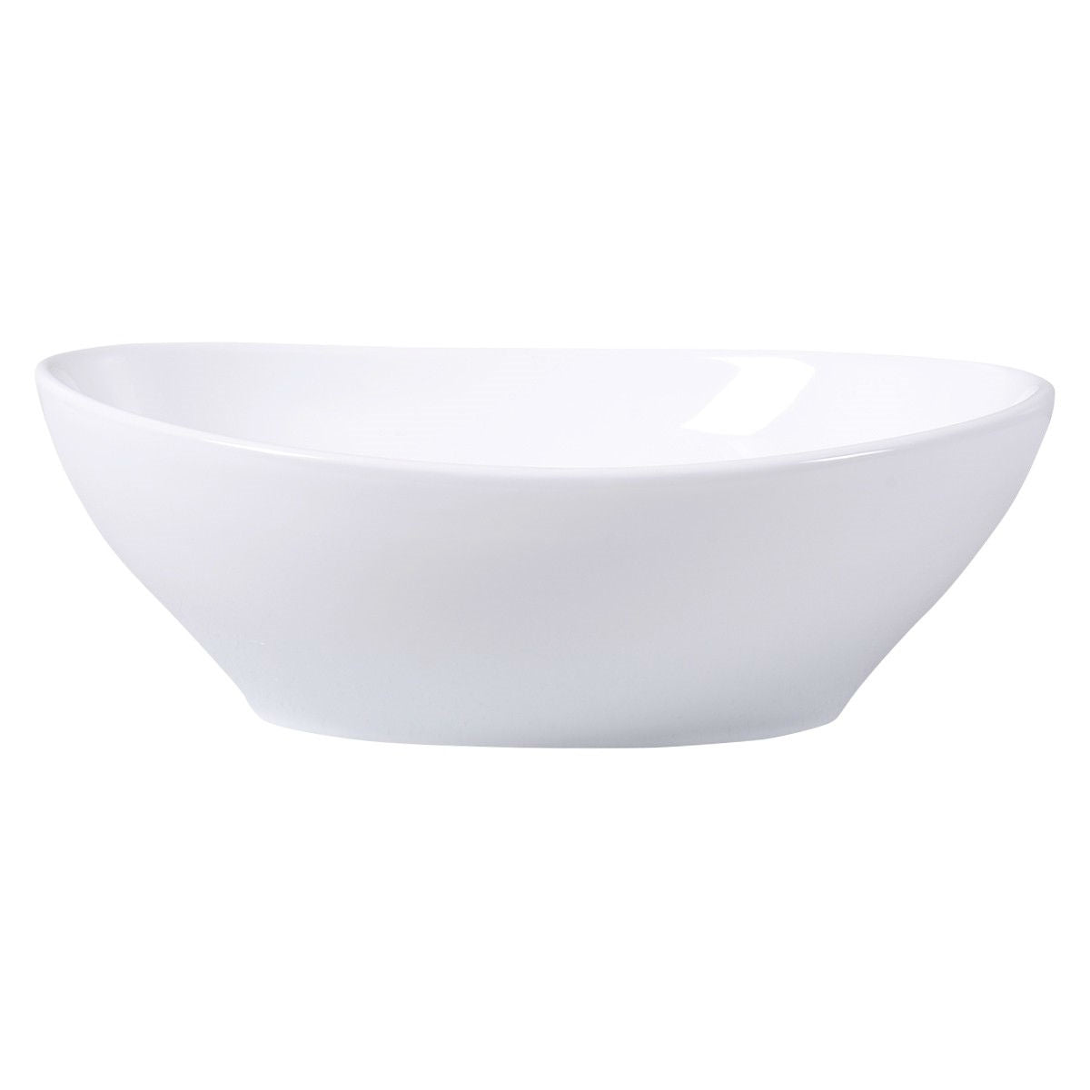 Lavabo de baño contemporáneo Oval Vessel redondo en blanco