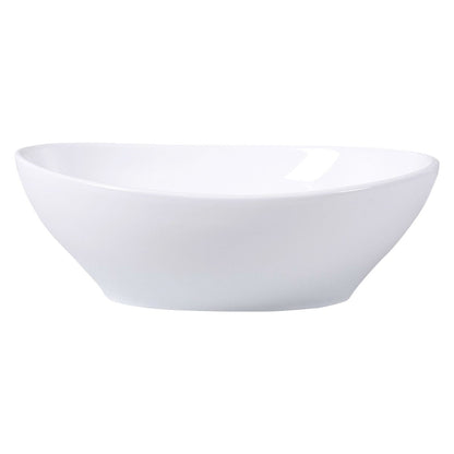 Lavabo de baño contemporáneo Oval Vessel redondo en blanco