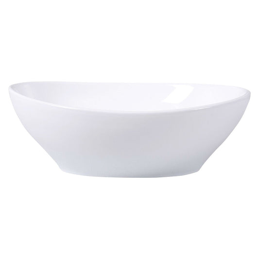 Contemporary Oval Basin Round Vessel Bathroom Sink in White - Tampa Home & Garden Store