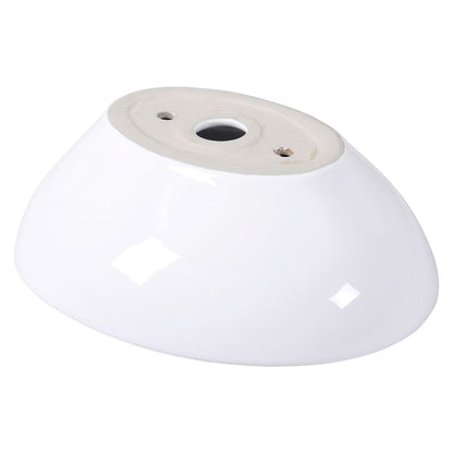 Lavabo de baño contemporáneo Oval Vessel redondo en blanco