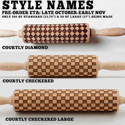 Courtly Checkered Rolling Pins and Diamond Style