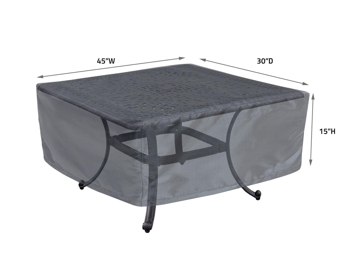 Accent table cover Mercury gray for 30x45 inch outdoor occasional table 15H on Tampa Home & Garden Store