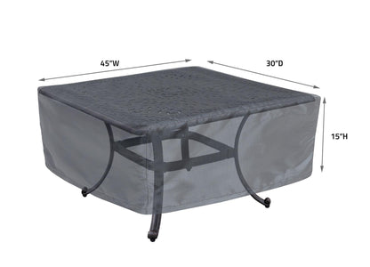 Accent table cover Mercury gray for 30x45 inch outdoor occasional table 15H on Tampa Home & Garden Store