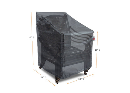 Barstool/Stacked Dining Chairs Cover Mercury by Shield Outdoor Covers gray chair cover on Tampa Home & Garden Store