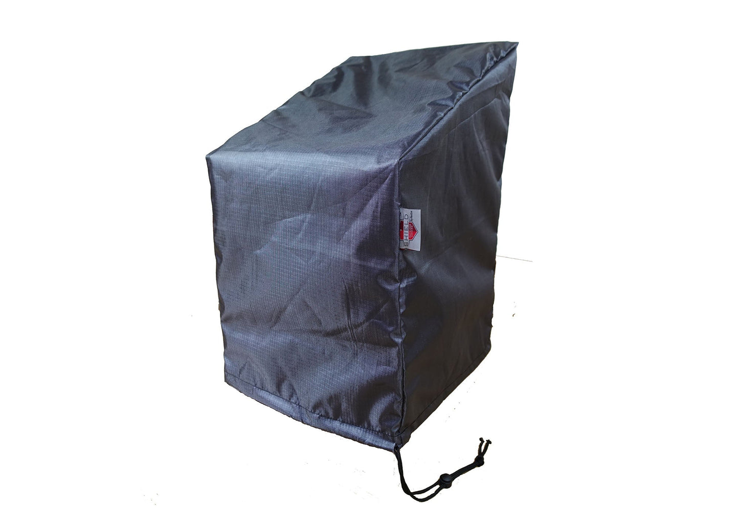 Barstool/Stacked Dining Chair Cover Mercury by Shield Outdoor Covers in dark gray fabric on Tampa Home & Garden Store