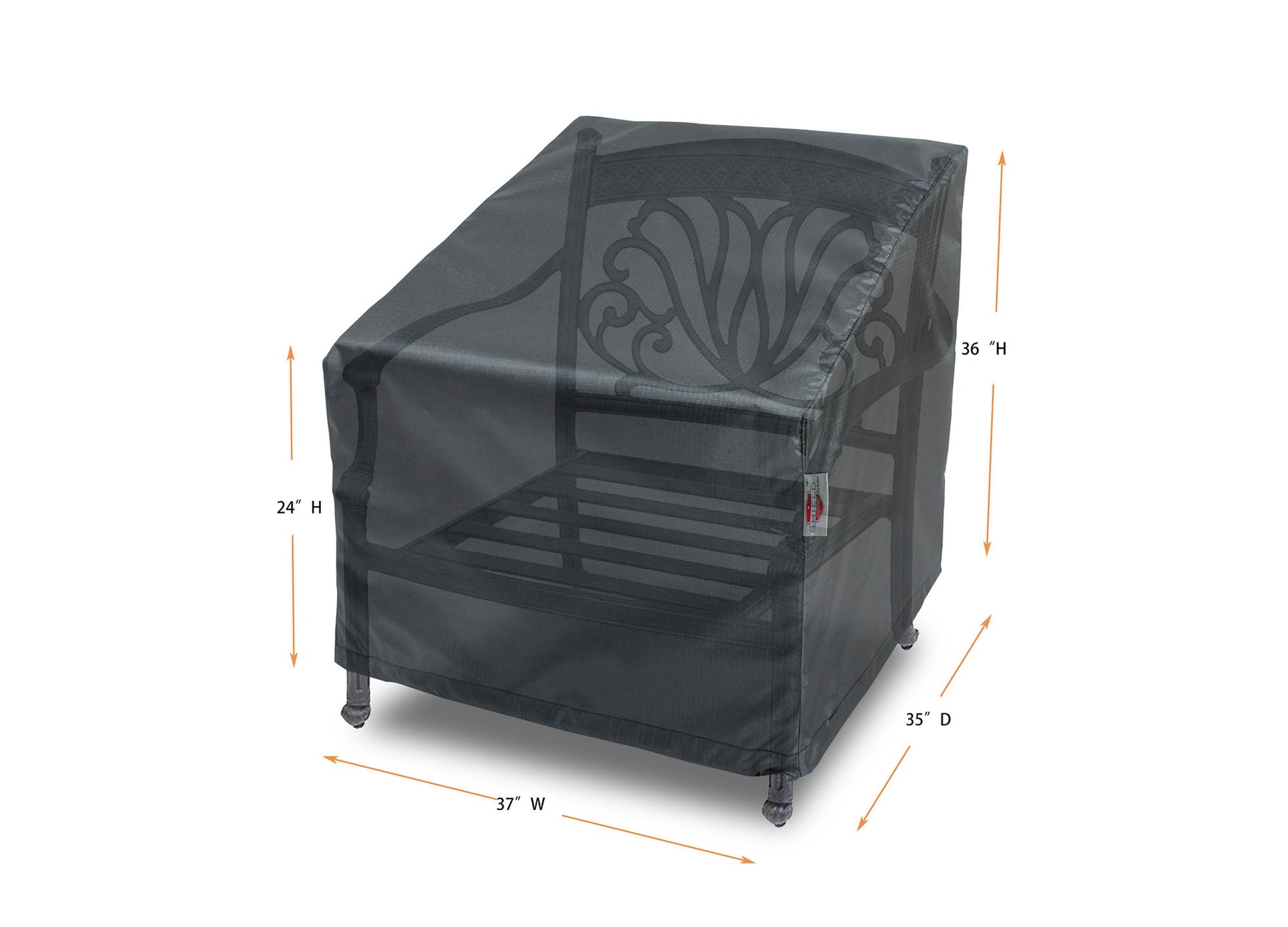 Club Large Chair Cover Mercury 37W x 35D x 24/36H Shield Outdoor Covers outdoor furniture cover on Tampa Home & Garden Store