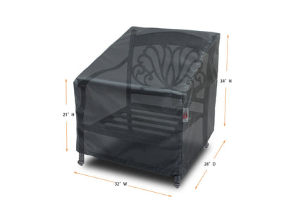 Chair Cover Medium for outdoor chairs gray Shield Outdoor Covers 32W x 28D x 34H on Tampa Home & Garden Store