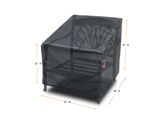 Chair Cover Medium Mercury Shield Outdoor Covers for outdoor chairs, 32W x 28D x 21–34H on Tampa Home & Garden Store
