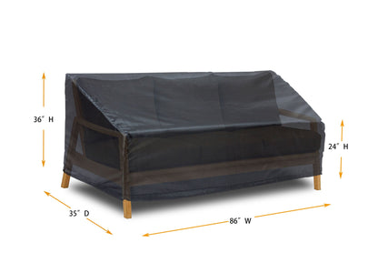 Sofa Cover Medium Shield Outdoor Covers Gold 86W x 35D x 24/36H for outdoor sofa on Tampa Home & Garden Store