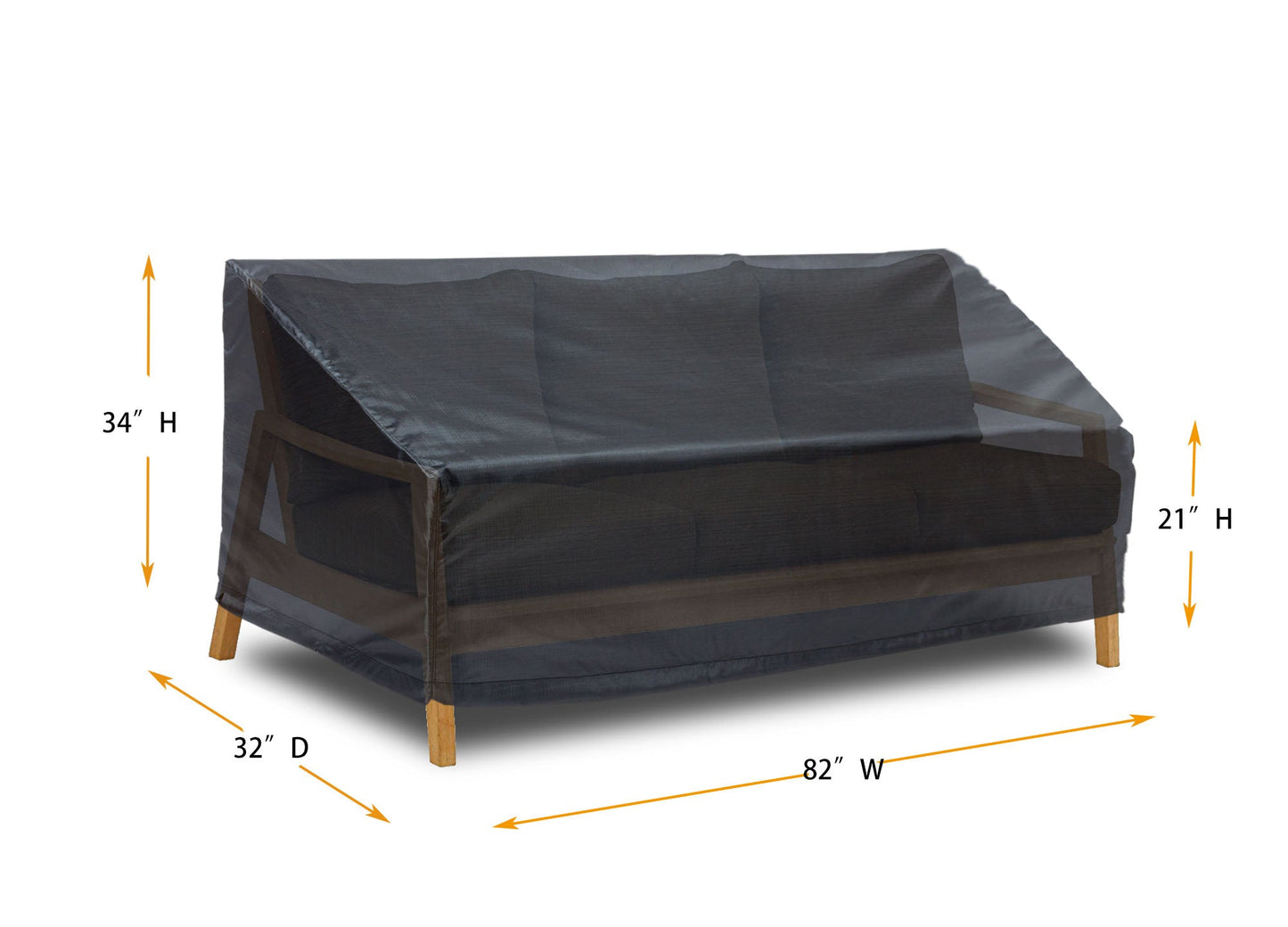 Small Gold Breathable Outdoor Sofa Cover