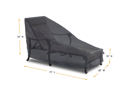 Chaise Lounge Cover Mercury by Shield Outdoor Covers gray 73in L x 28in W 18in/22.5in/37in H on Tampa Home & Garden Store